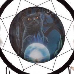 Łapacz snów - Czarny Kot The Witches Apprentice 33 cm - Lisa Parker